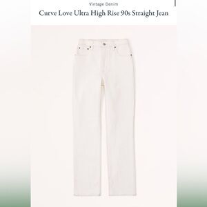 ABERCROMBIE Curve Love Ultra High Rise 90s Straight Jean